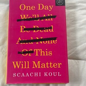 Pink Book with Yellow Text